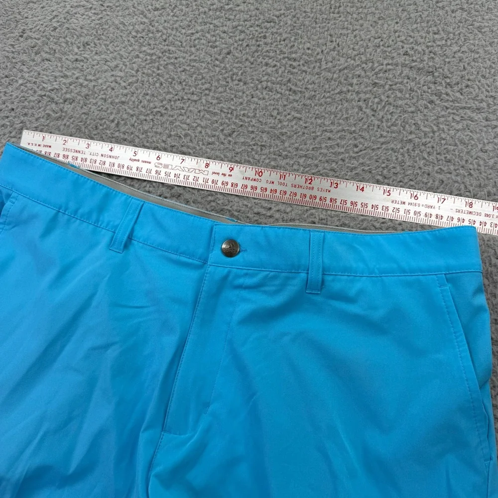 Adidas Golf Ultimate365 Mens Shorts Cyan Blue Stretch Waistband Size 36